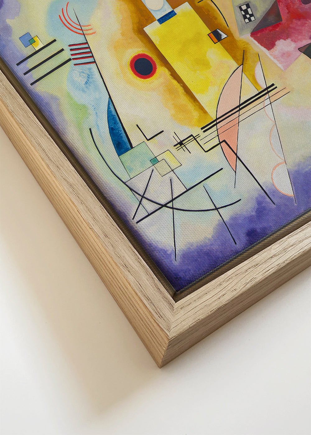 Abstract kunstwerk met geometrische kleurvormen