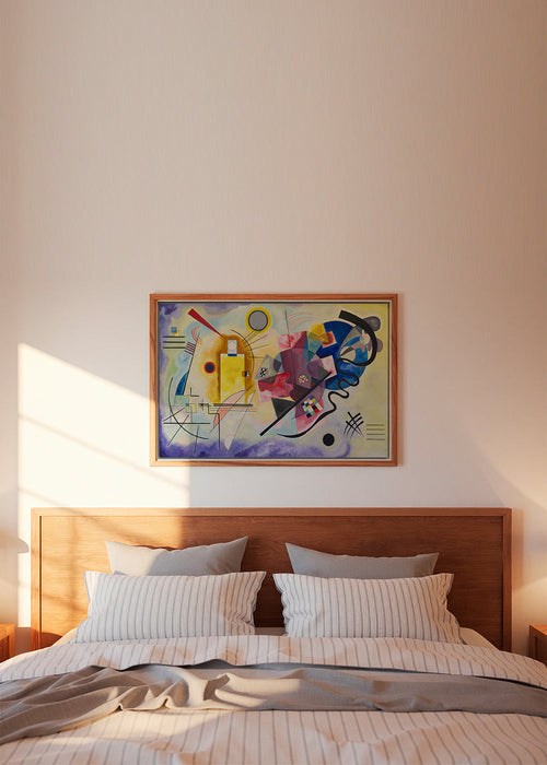 Abstract kunstwerk met geometrische kleurvormen
