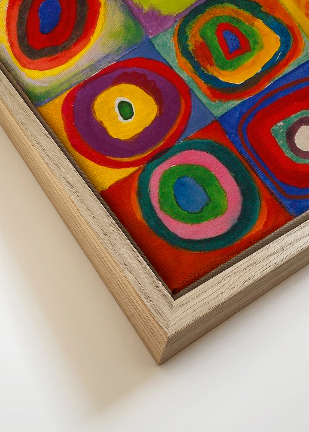Geometrische kunst met concentrische kleurencirkels