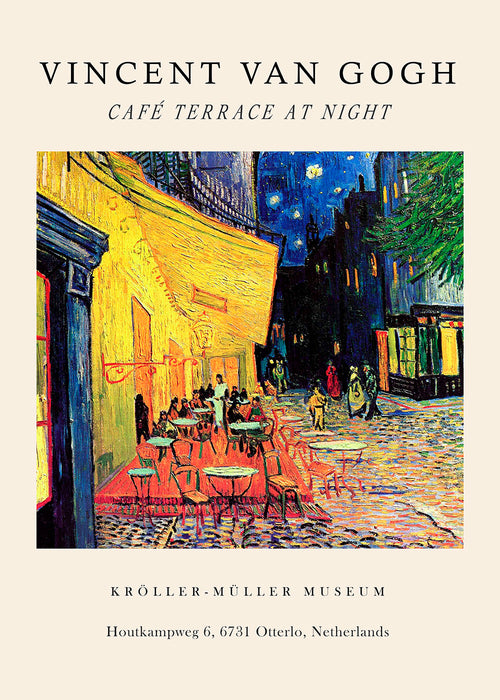 Keuken kunst: Caféterras bij nacht