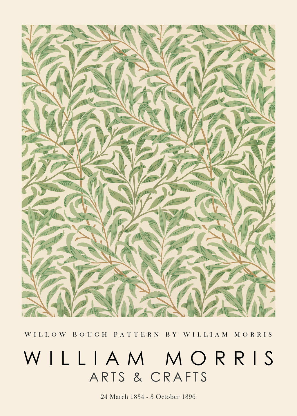 Willow Bough Pattern by William Morris Exhibition - Unframed art print