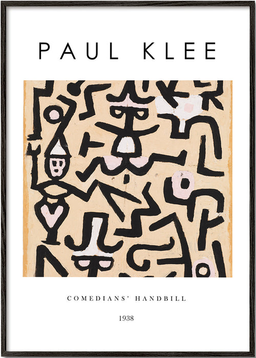 Abstract kunstwerk met zwarte figuren