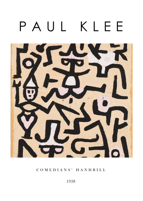 Comedians' Handbill Exhibition White - Paul Klee - Unframed art print