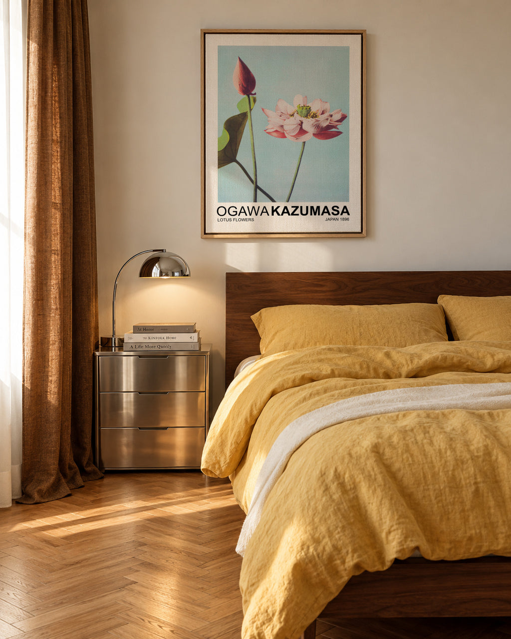 Lotus Flowers (Special Edition) - Ogawa Kazumasa - Framed canvas in an interior