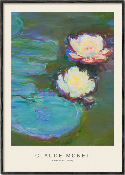 Botanische print Waterlelies compositie
