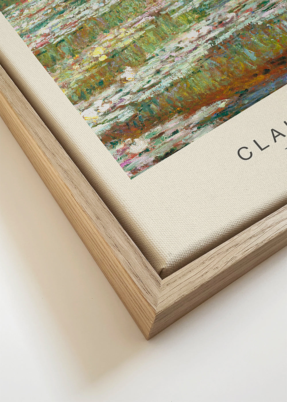 Botanische print waterlelies en brug van Monet