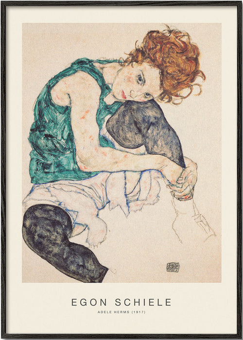 Vintage poster: Adele Herms portret van Egon Schiele