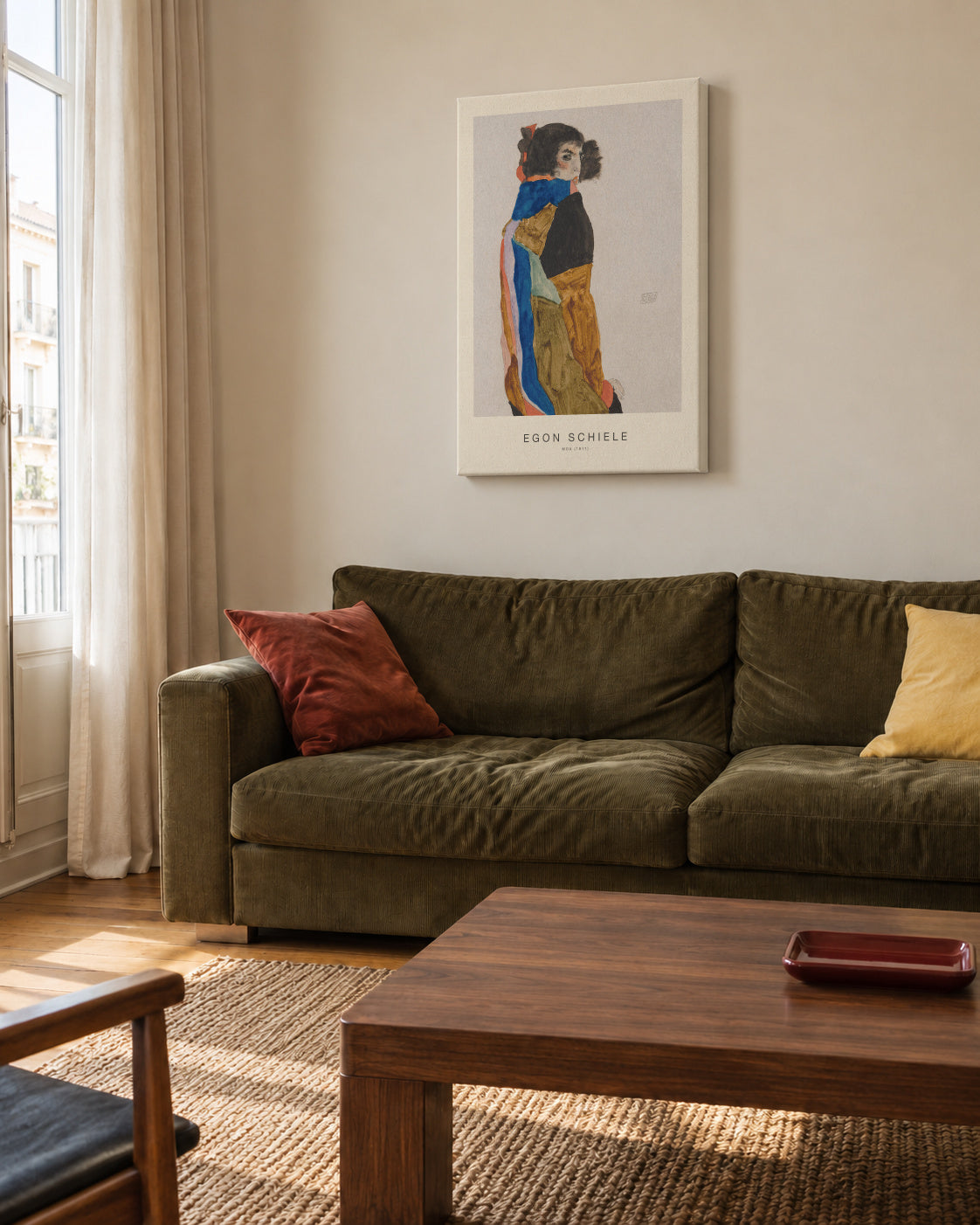 Moa (Special Edition) - Egon Schiele - Unframed canvas in an interior