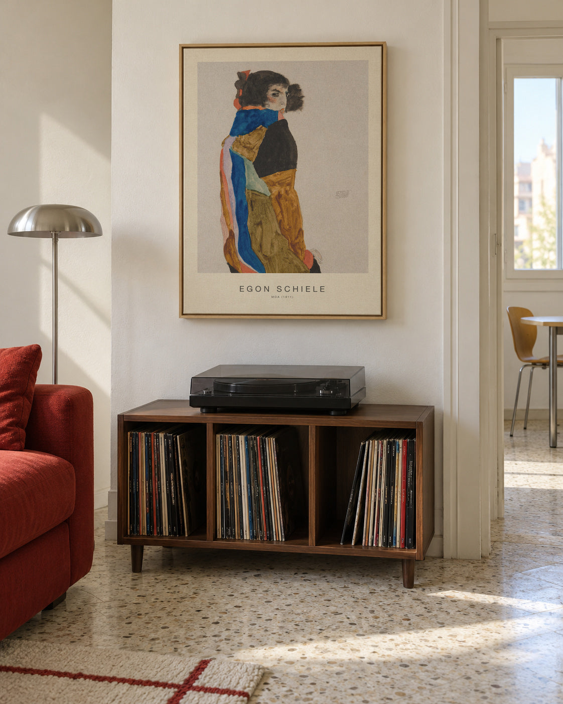 Moa (Special Edition) - Egon Schiele - Framed canvas in an interior