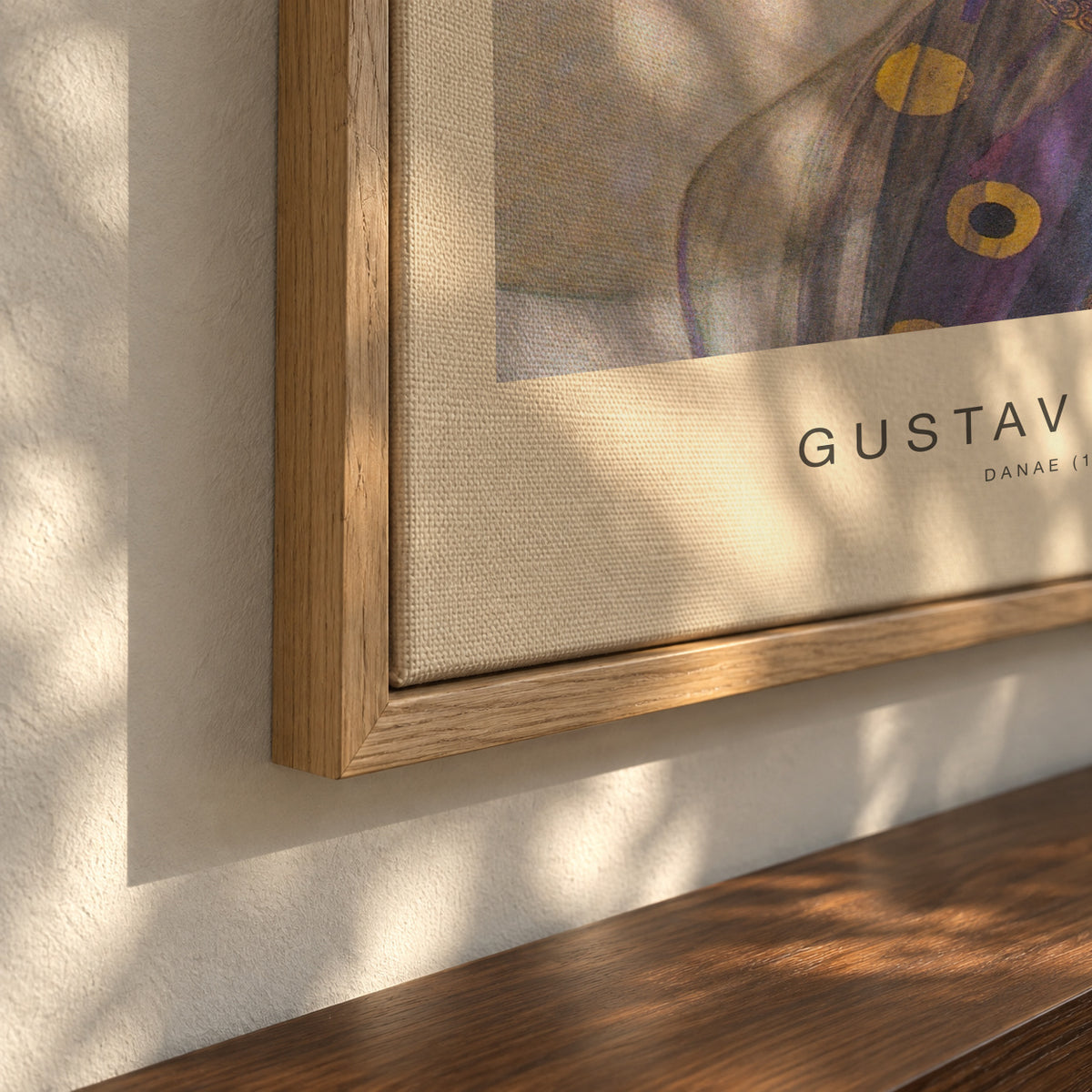 Danae (Special Edition )- Gustav Klimt - Framed canvas detail