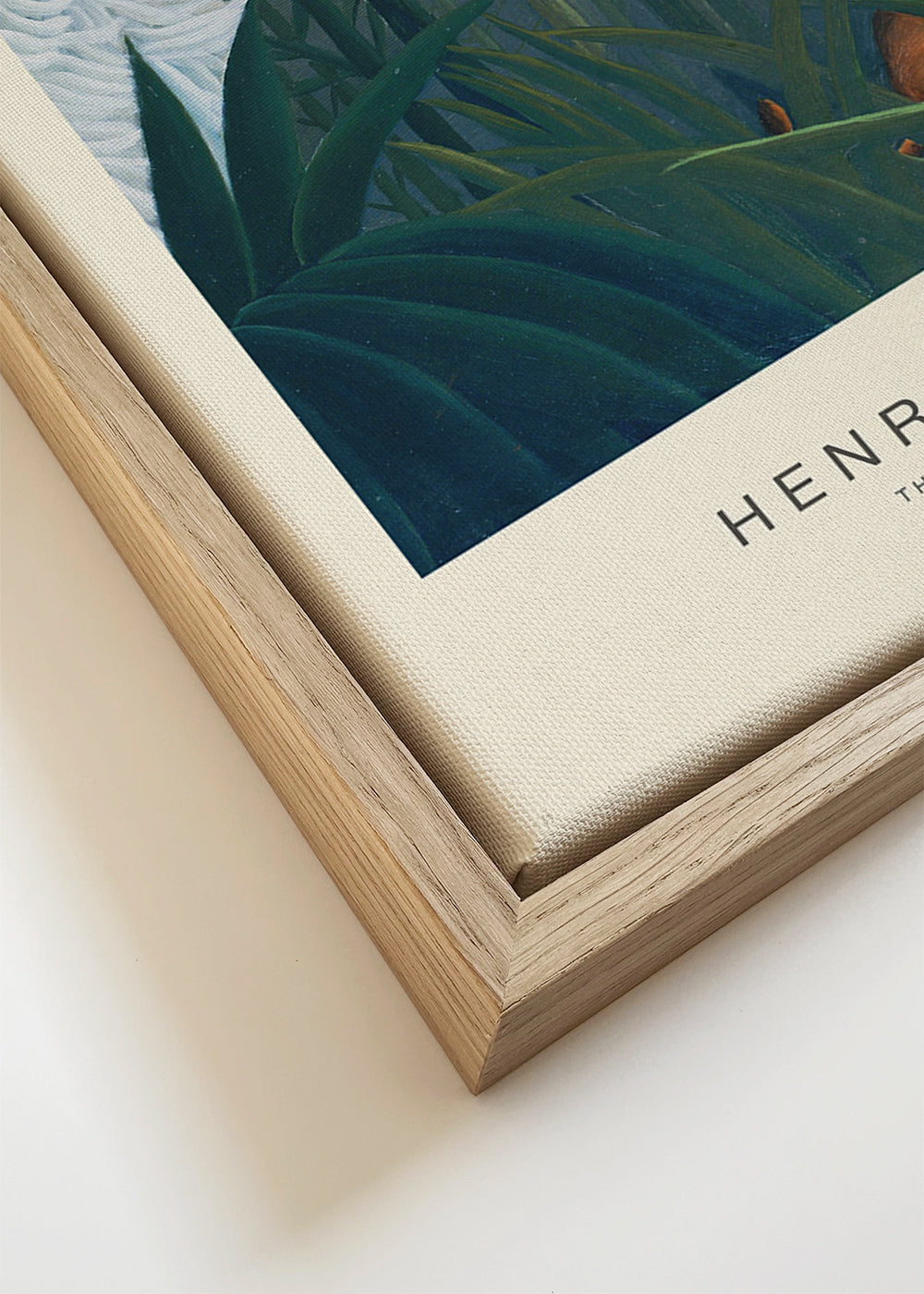 Poster: leeuw in de jungle met bloemen