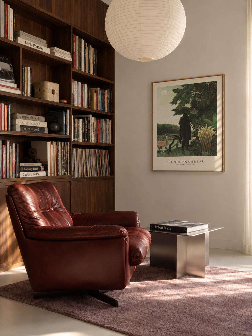 The Snake Charmer (Special Edition) - Henri Rousseau - Framed canvas in an interior
