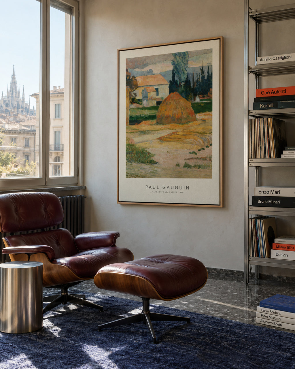 A Landscape Near Arles (Special Edition) - Paul Gauguin - Framed canvas in an interior