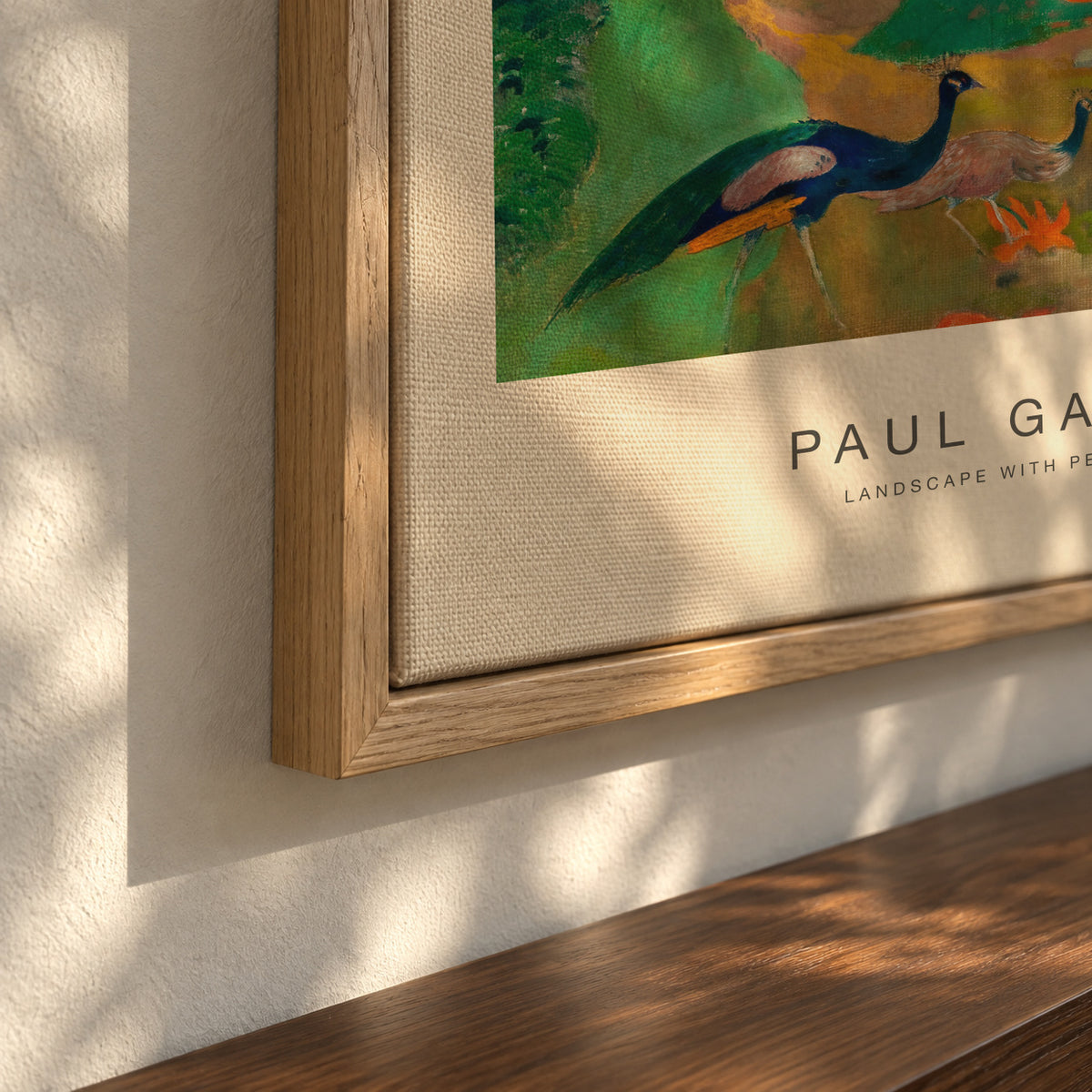 Landscape with Peacocks (Special Edition) - Paul Gauguin - Framed canvas detail