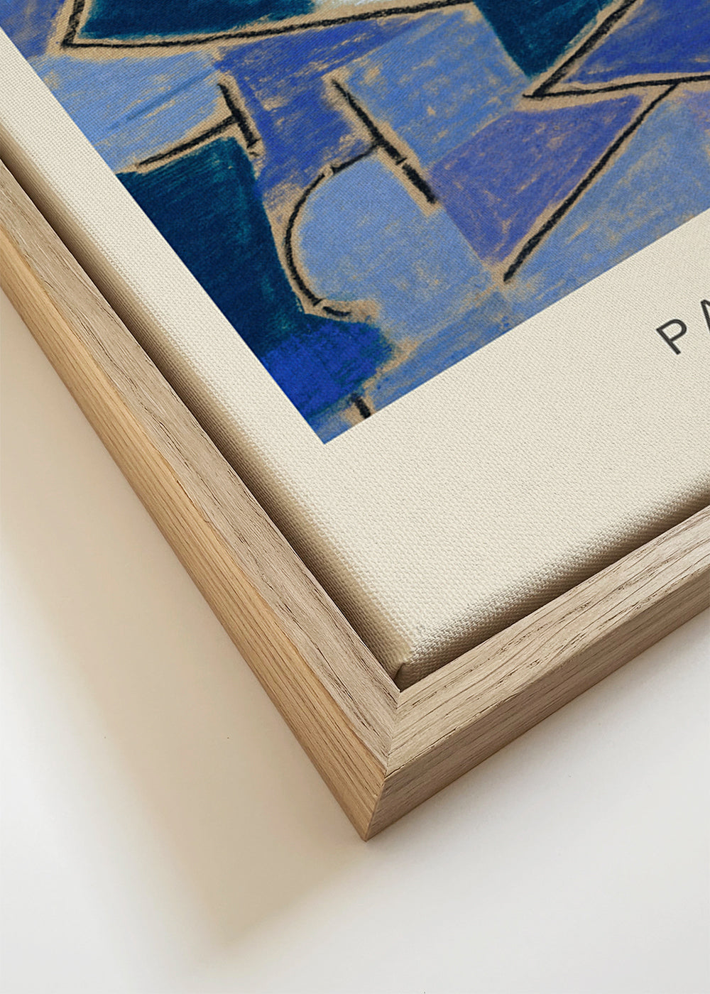 Abstract kunstwerk in blauw naar Klee