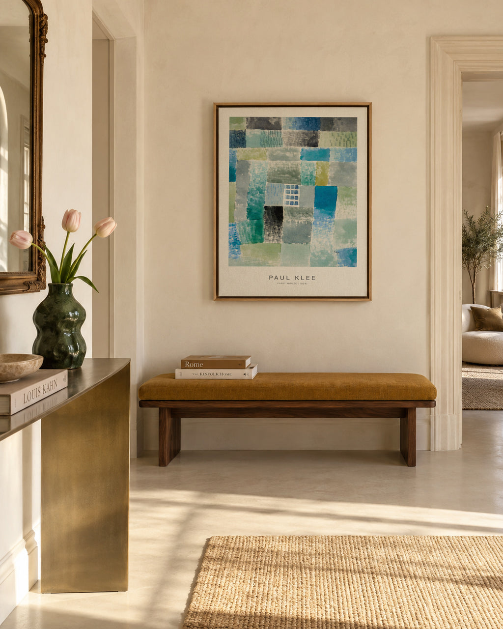 First House (Special Edition) - Paul Klee - Framed canvas in an interior