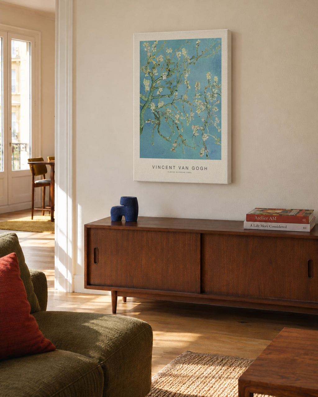 Almond Blossom (Special Edition) - Vincent van Gogh - Unframed canvas in an interior