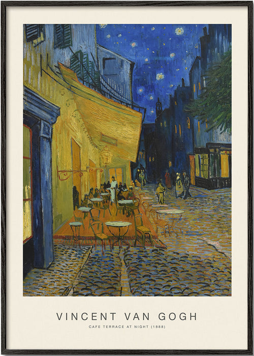 Keuken kunst: Nachtelijke caféterras in schilderachtige stijl