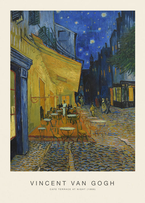 Keuken kunst: Nachtelijke caféterras in schilderachtige stijl