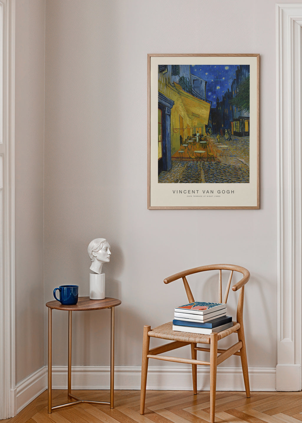 Cafe? Terrace at Night (Special Edition) - Vincent van Gogh - Framed poster in an interior