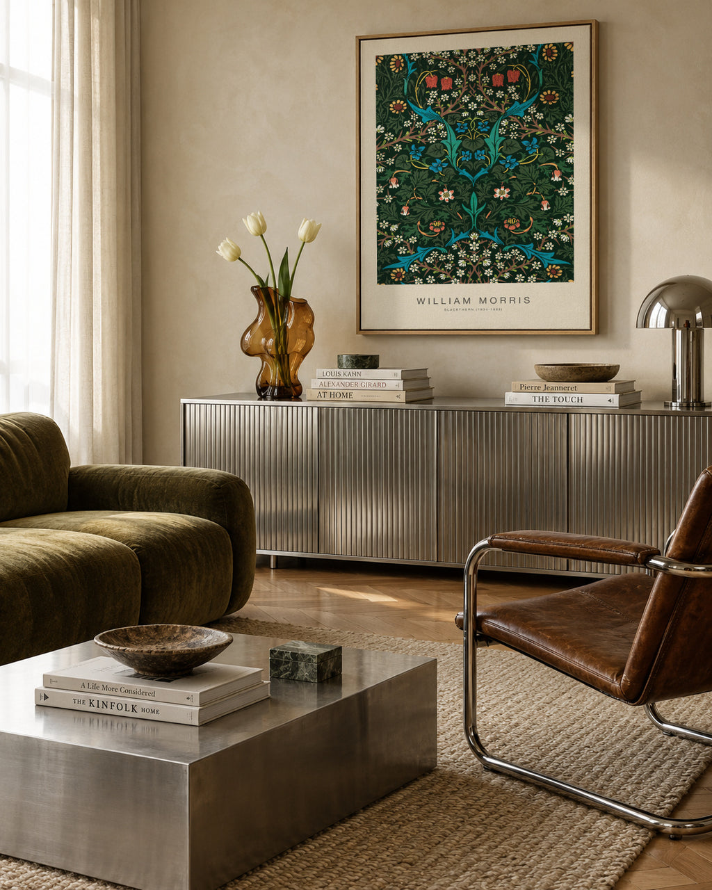 Blackthorn (Special Edition) - William Morris - Framed canvas in an interior