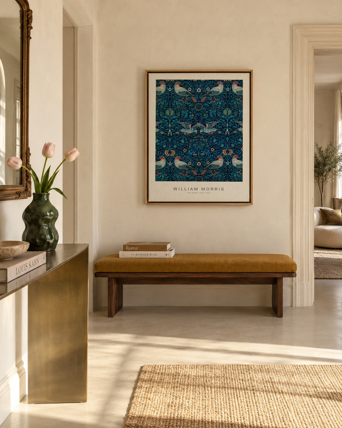 The Birds (Special Edition) - William Morris - Framed canvas in an interior