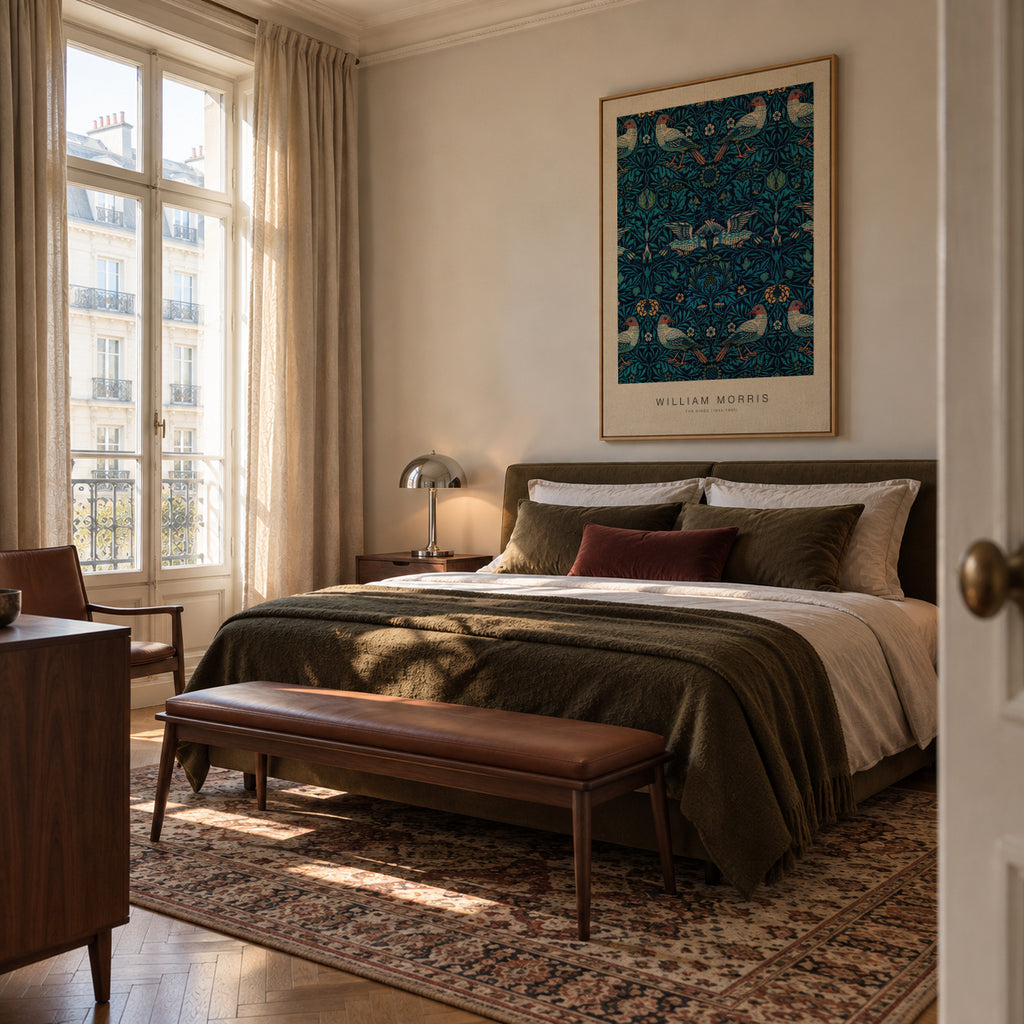 The Birds (Special Edition) - William Morris - Framed canvas in an interior