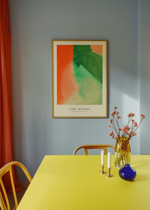 Vintage poster: kleurstudie in aquarel