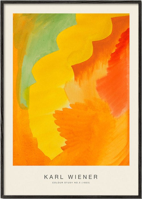 Abstracte kunst — kleurstudie geel en oranje