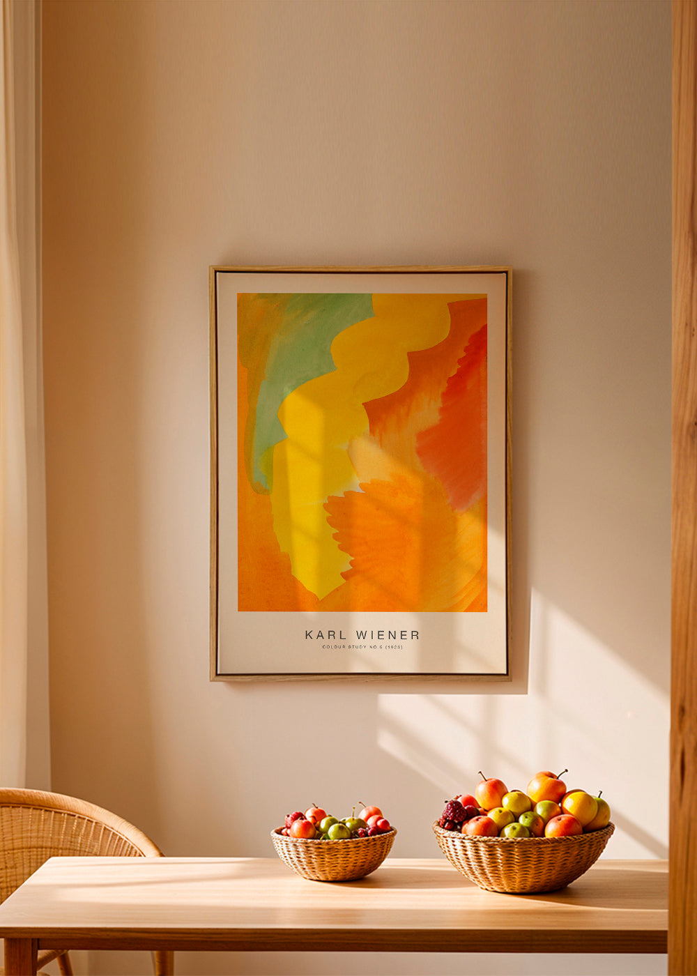 Abstracte kunst — kleurstudie geel en oranje