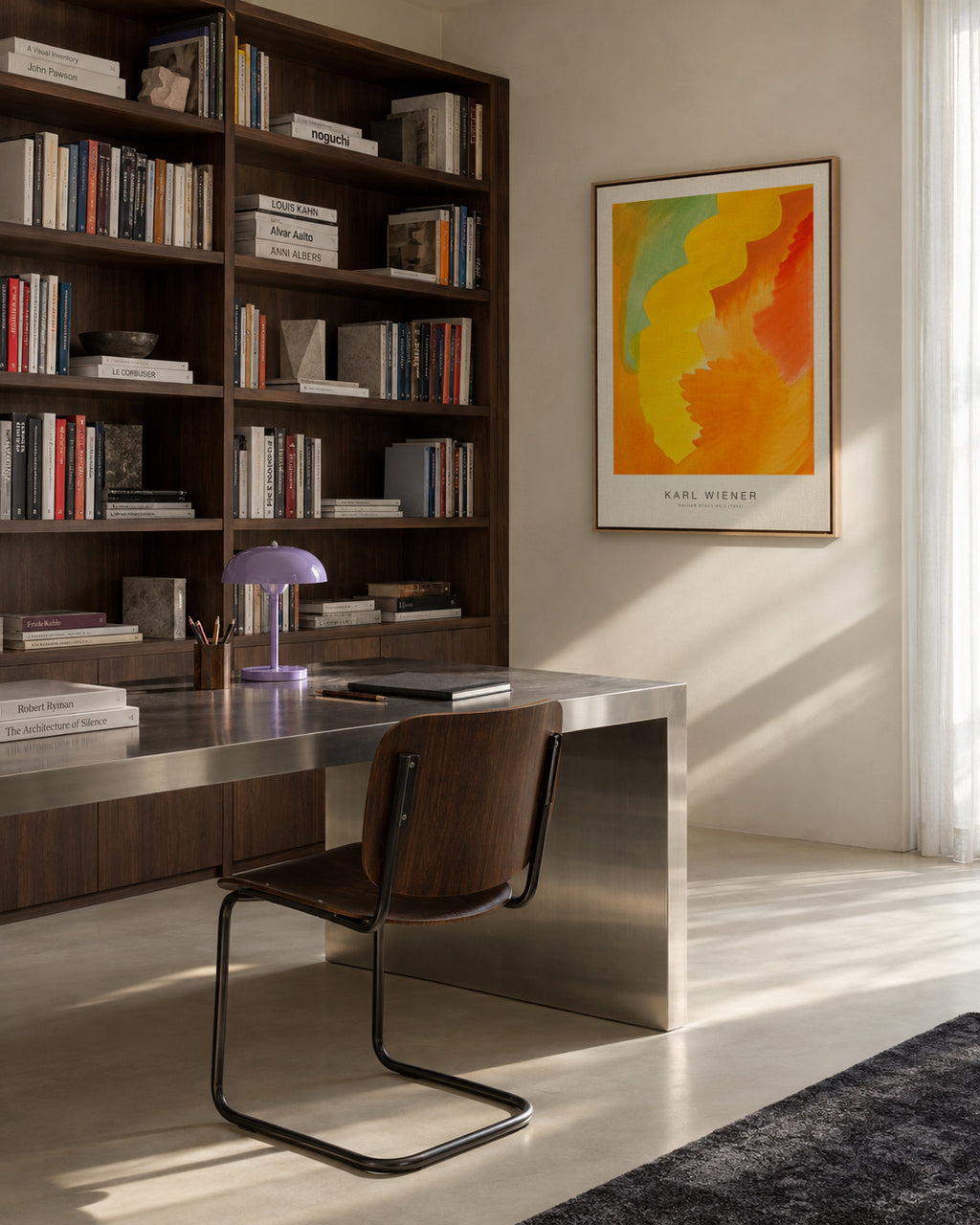 Colour Study No.5 - Karl Wiener - Framed canvas in an interior