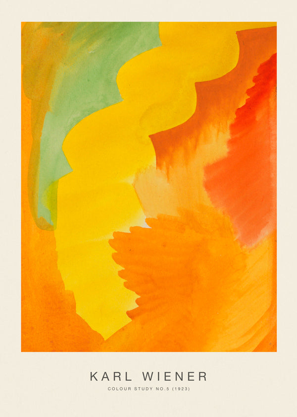 Abstracte kunst — kleurstudie geel en oranje