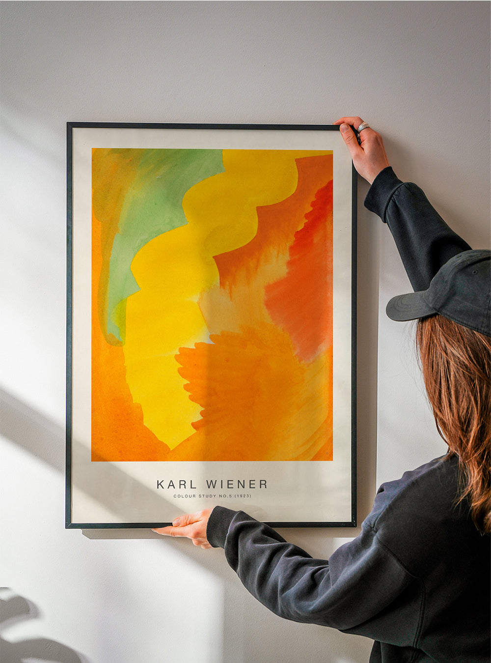 Abstracte kunst — kleurstudie geel en oranje