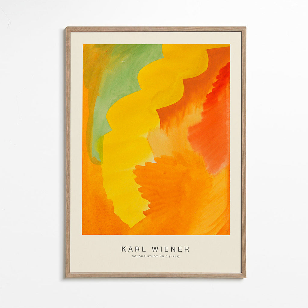 Abstracte kunst — kleurstudie geel en oranje