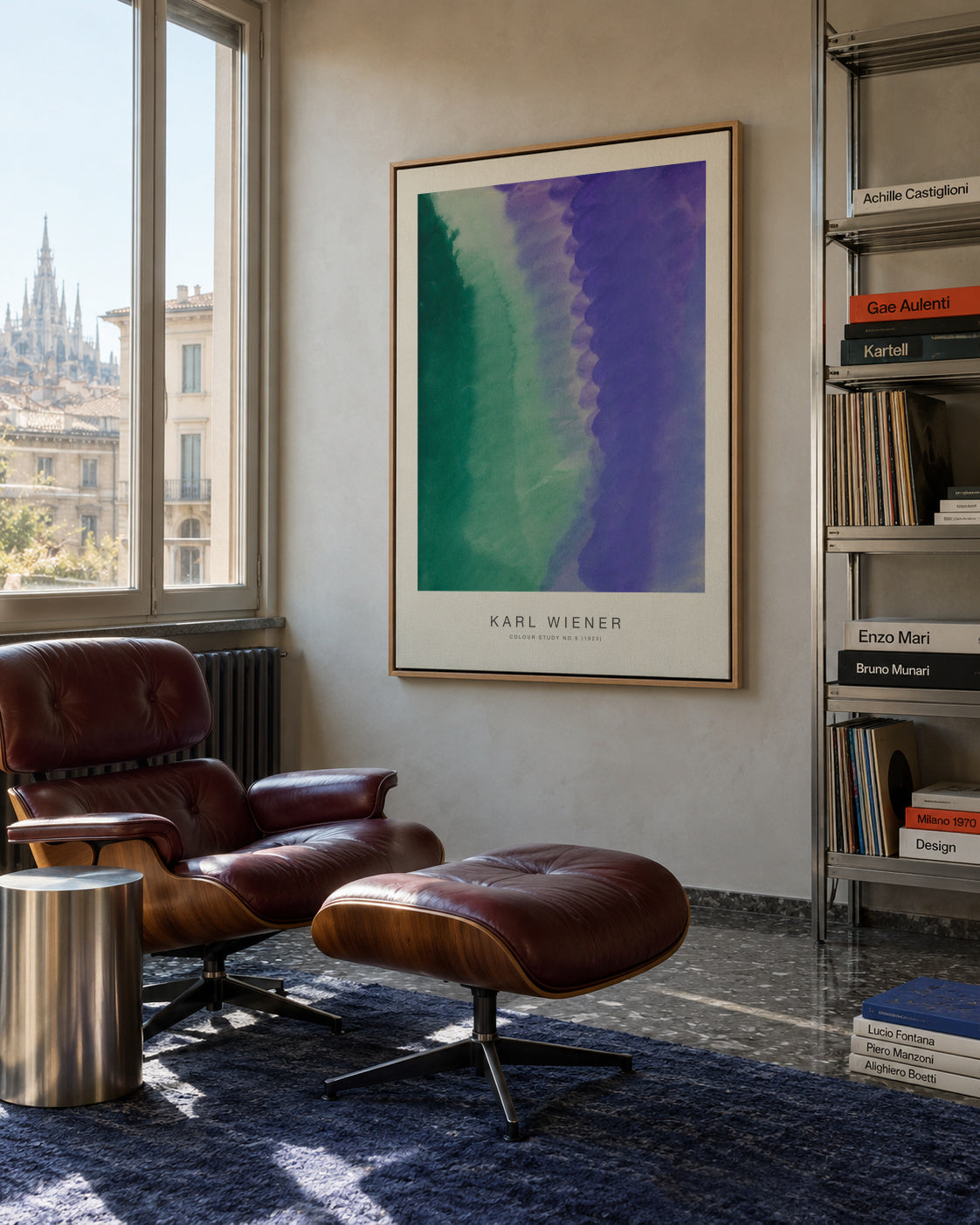 Colour Study No.9 - Karl Wiener - Framed canvas in an interior