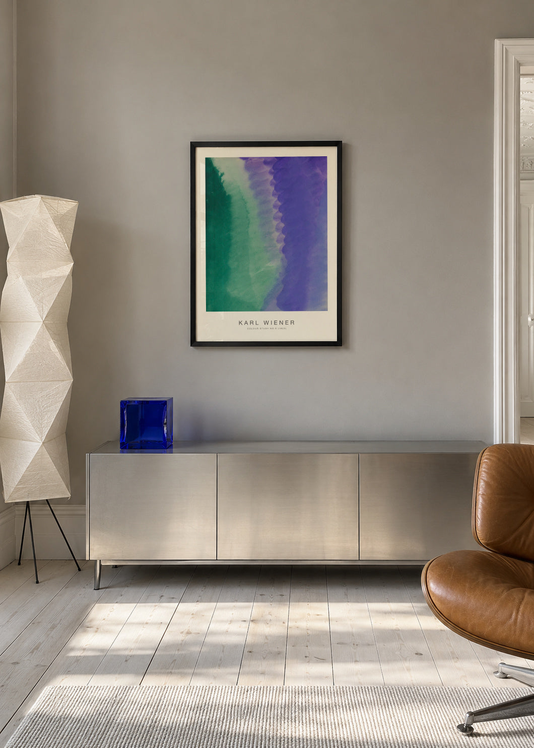 Colour Study No.9 - Karl Wiener - Framed poster in an interior