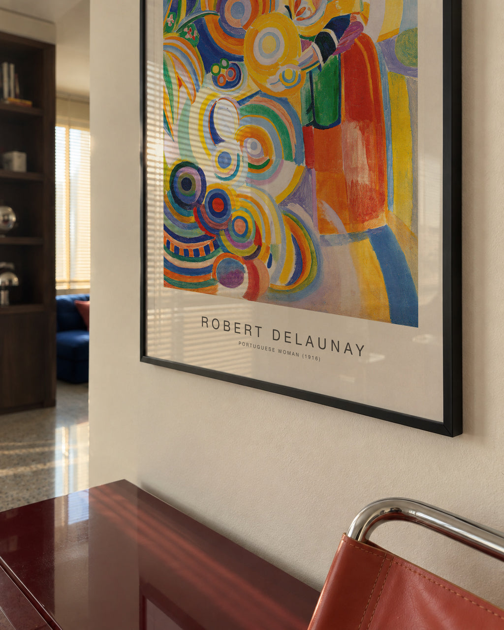 Portuguese Woman (Special Edition) - Robert Delaunay - Framed poster in an interior