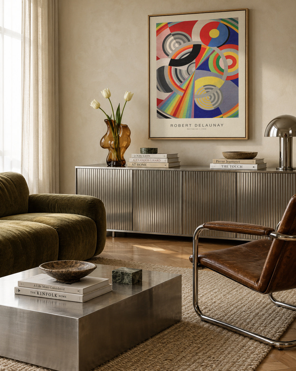 Rhythm No.1 (Special Edition) - Robert Delaunay - Framed canvas in an interior