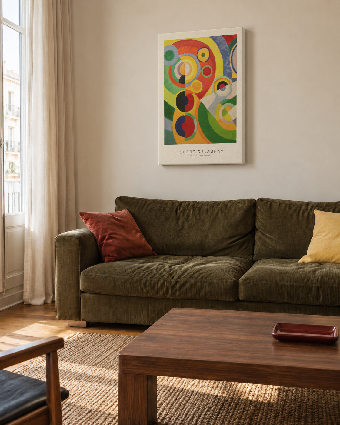 The Joy of Living (Special Edition) - Robert Delaunay - Unframed canvas in an interior