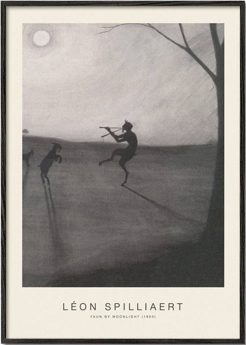 Schilderij: Faun in maanlicht