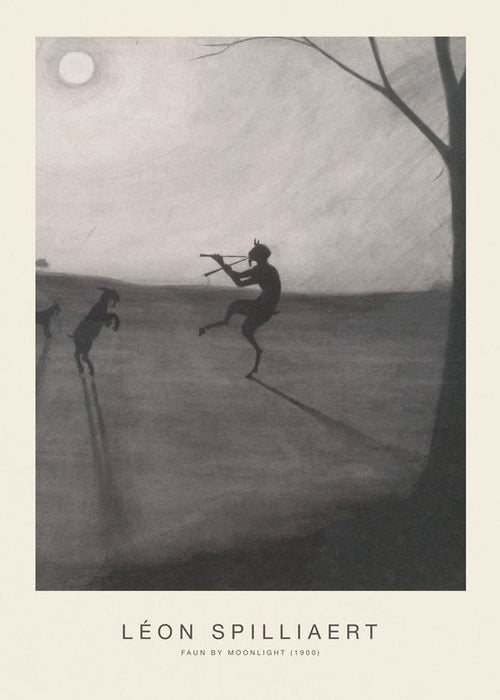 Schilderij: Faun in maanlicht