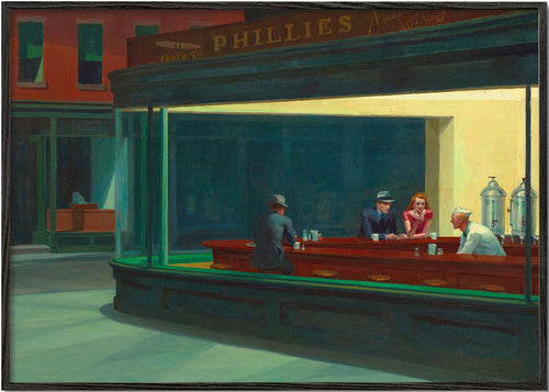 Keuken kunst Nighthawks: nachtelijke diner scène