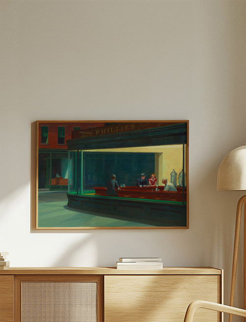 Keuken kunst Nighthawks: nachtelijke diner scène
