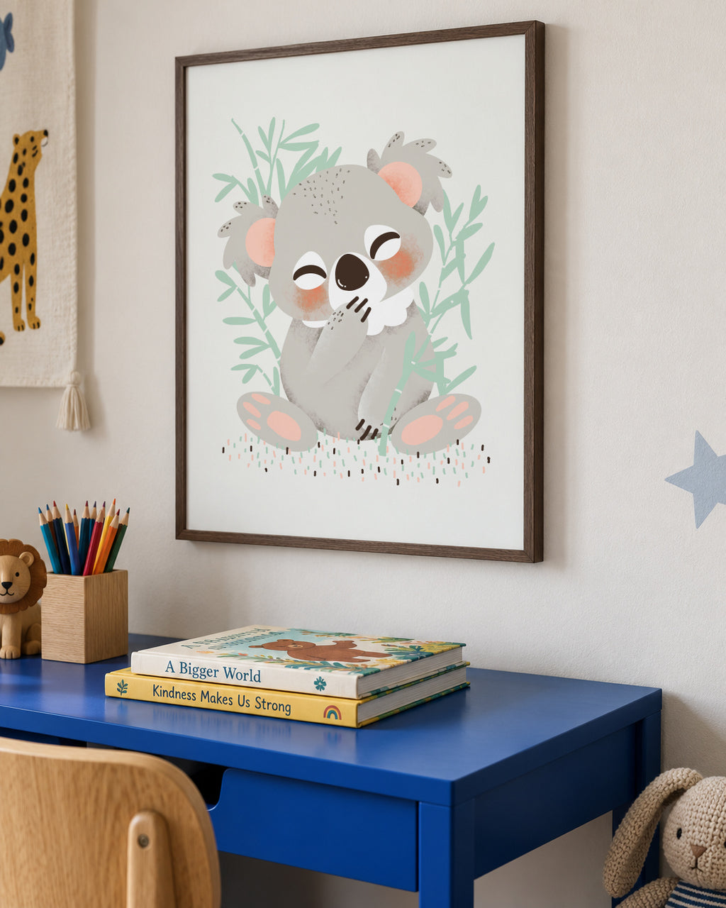 Animignons the Koala - Framed poster in an interior