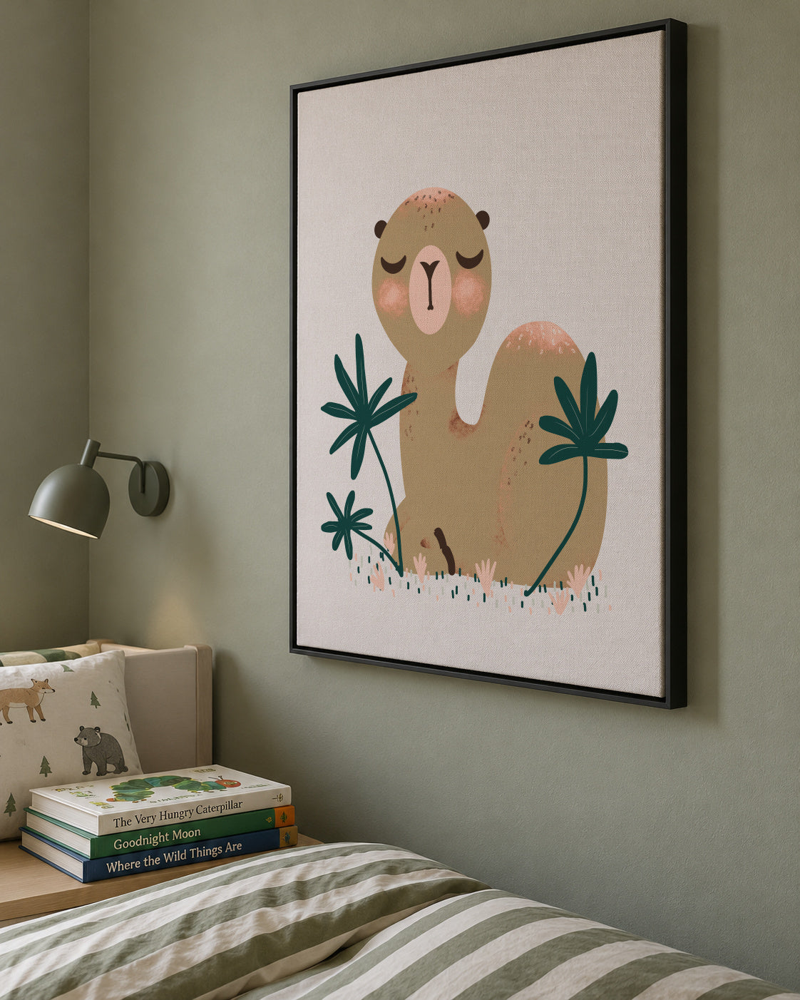Animignons - the Camel - Framed canvas in an interior