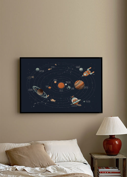 Zonnestelsel illustratie voor kinderen