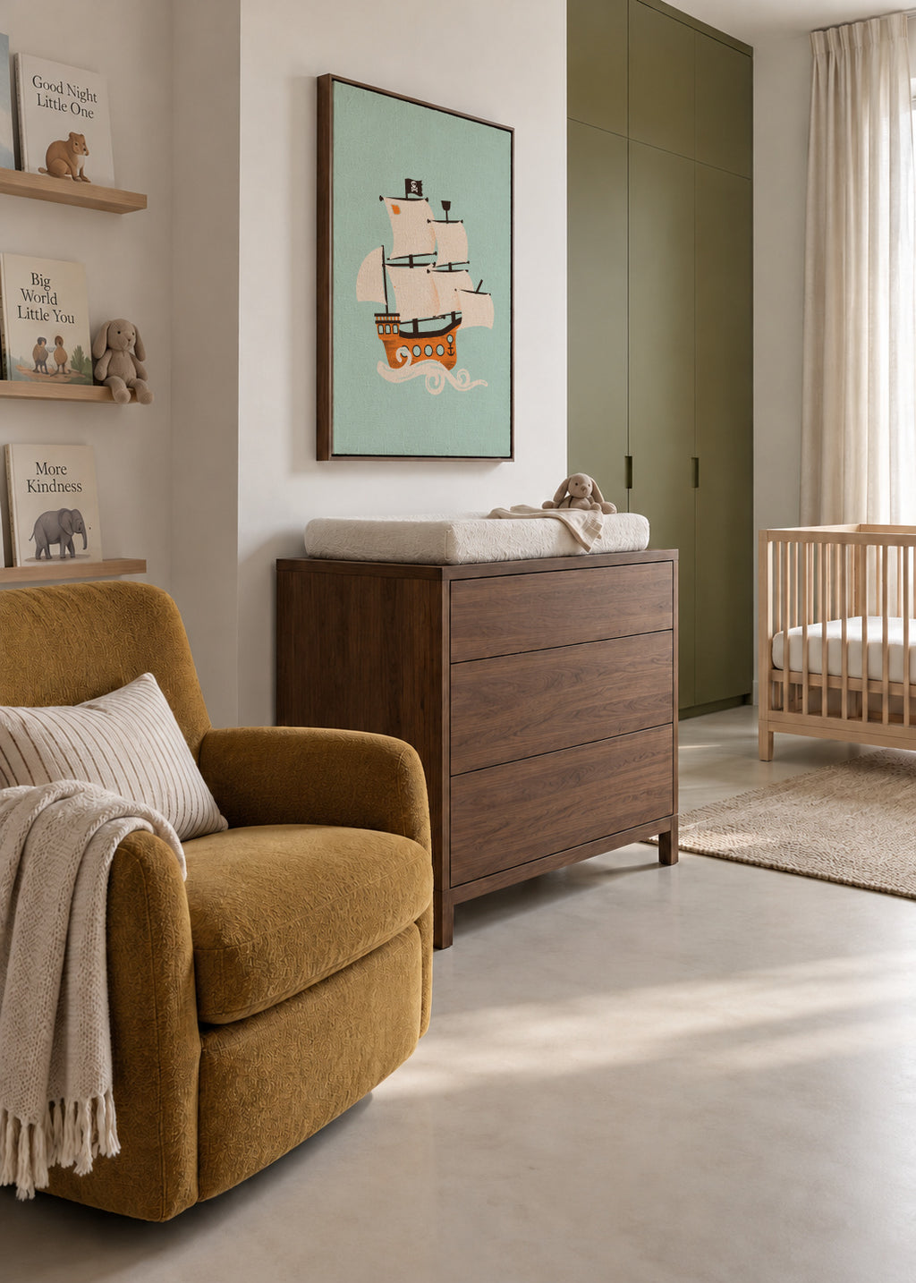 Pirate Ship - Framed canvas in an interior