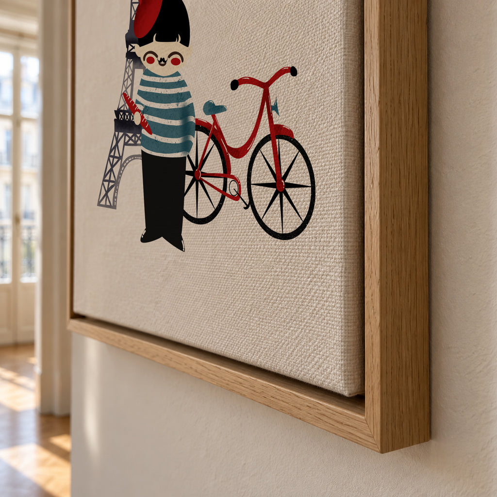 Hello Paris - Framed canvas detail