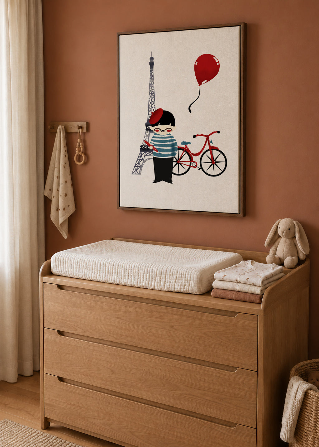 Hello Paris - Framed canvas in an interior