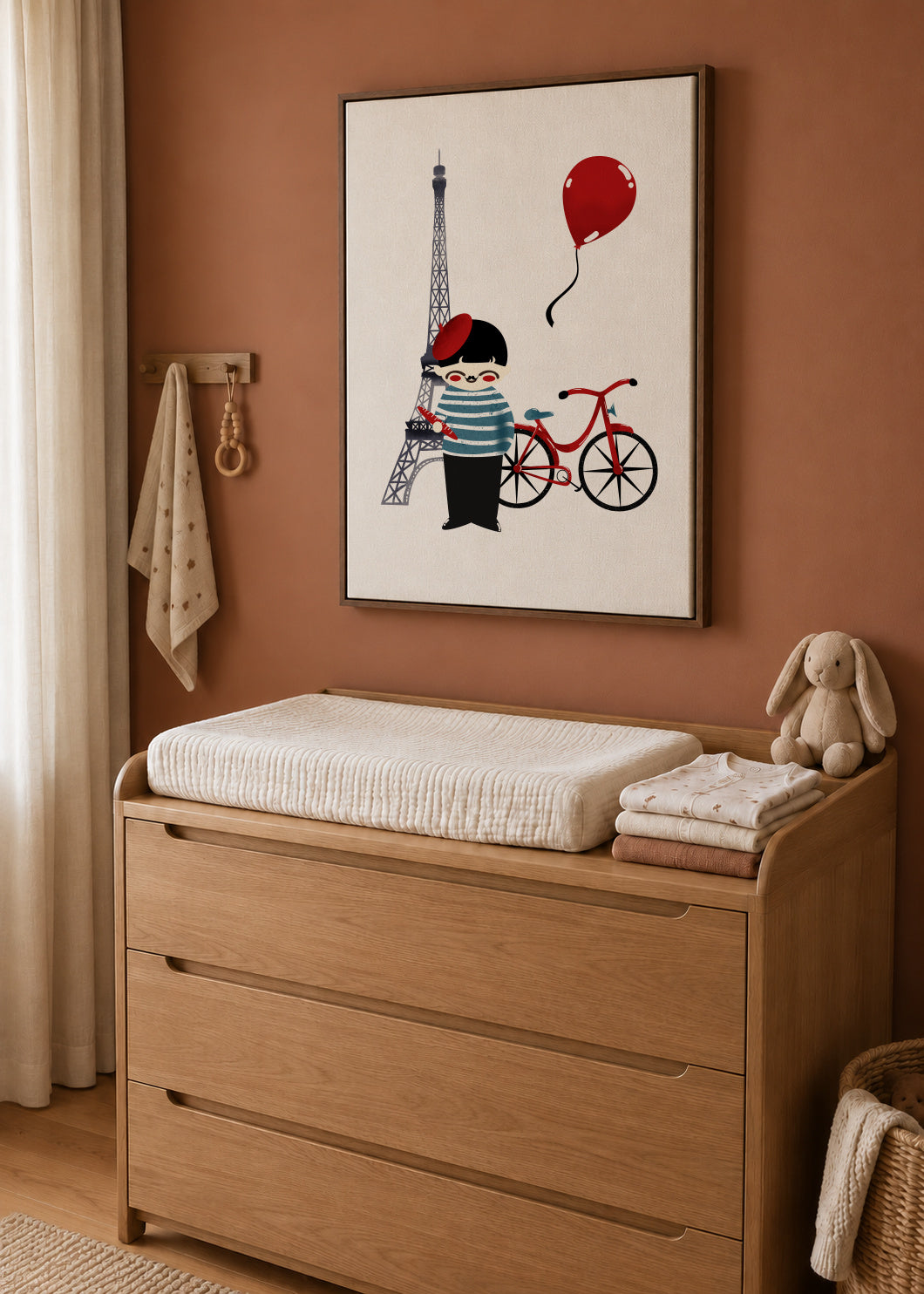 Hello Paris - Framed canvas in an interior
